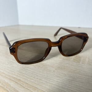 Vintage USS 4 1/2 - 5 3/4 USS 50-22 Eyeglasses Full Rim Frames ONLY Brown